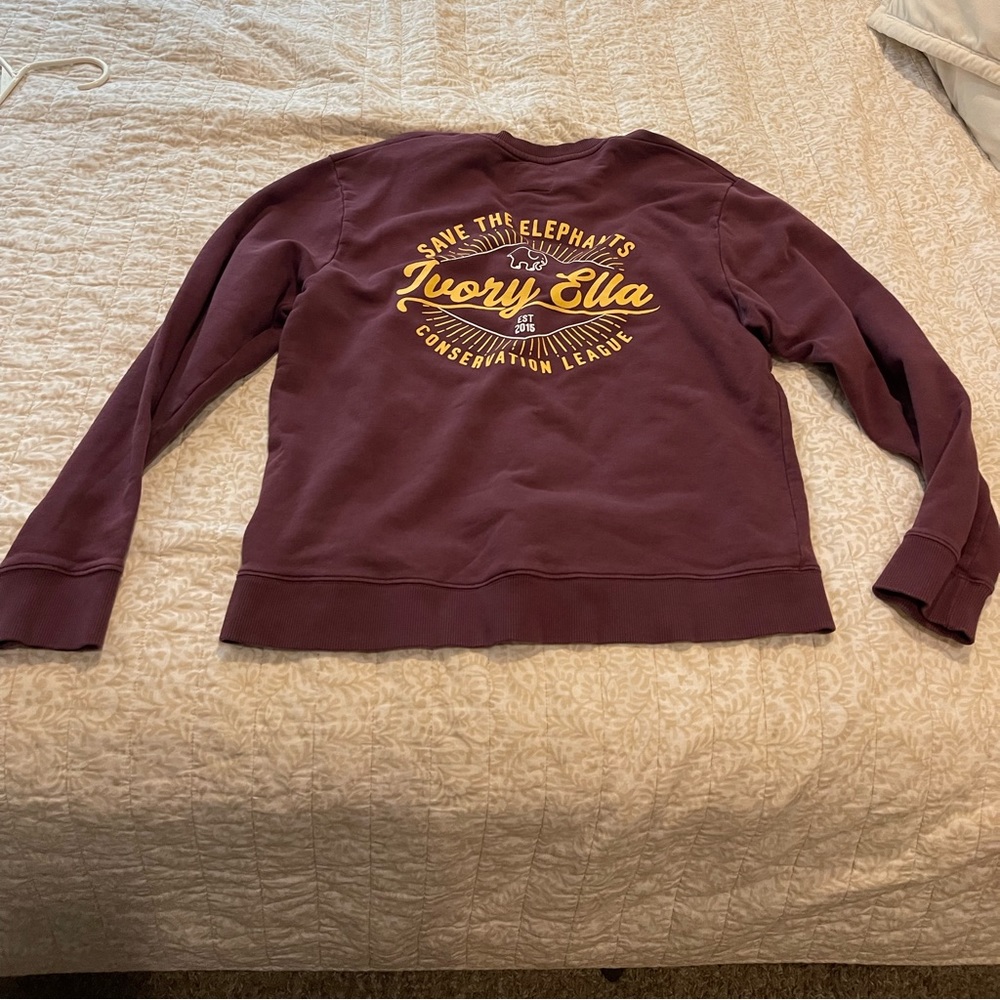 Purple Ivory Ella crew neck